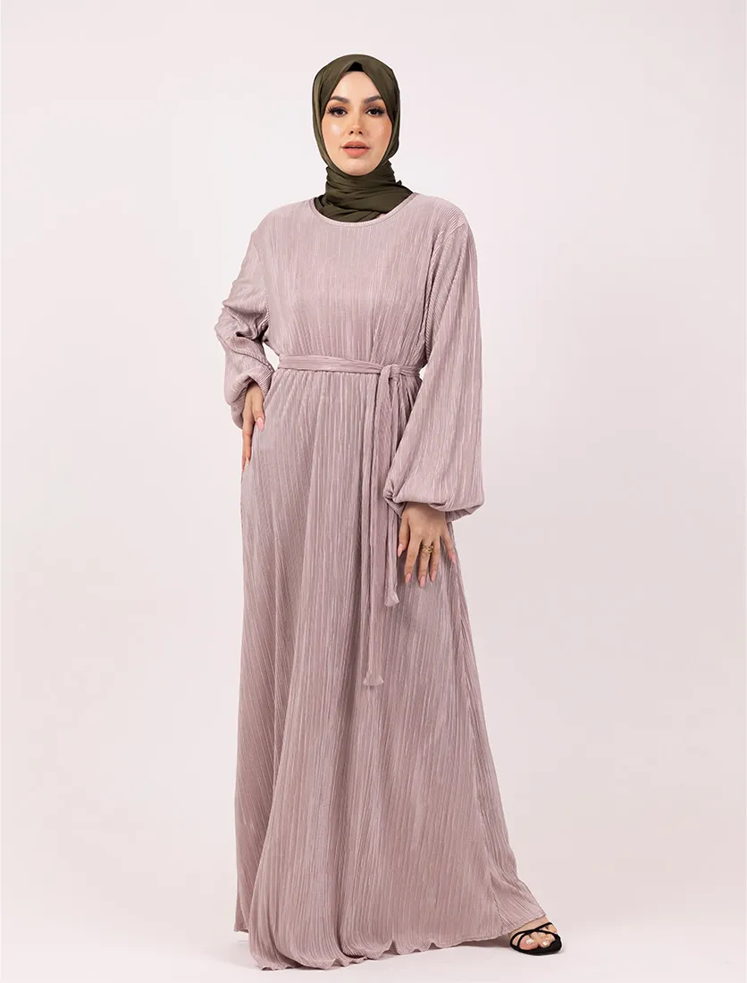 Pink Plisse Abaya